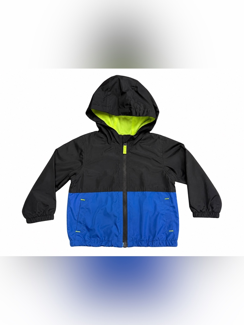 Carter's Baby Boy 12M Hooded Windbreaker Lightweight Rain Jacket Colorblock